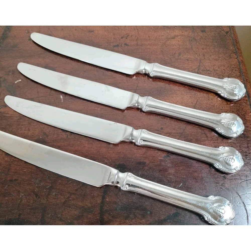 Wallace Napoleon Bee 18/10 Stainless 4 Dinner Knives 9 3/4" Replacement